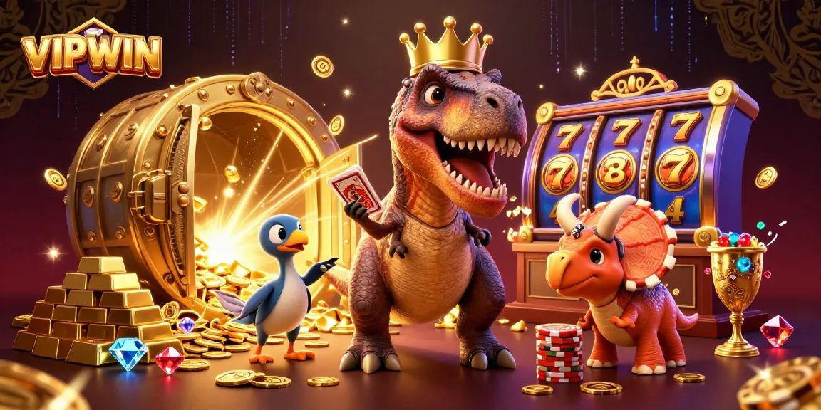 Engage in thrilling gameplay with VIPWIN featuring vibrant 3D characters and casino action.