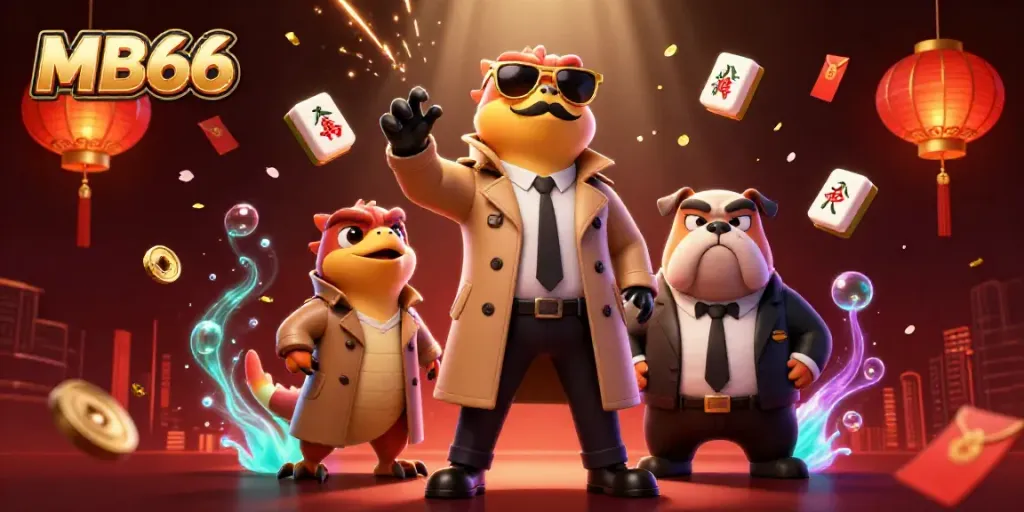 Raptors disguised in a trench coat trying to enter a casino, labeled as MB66.