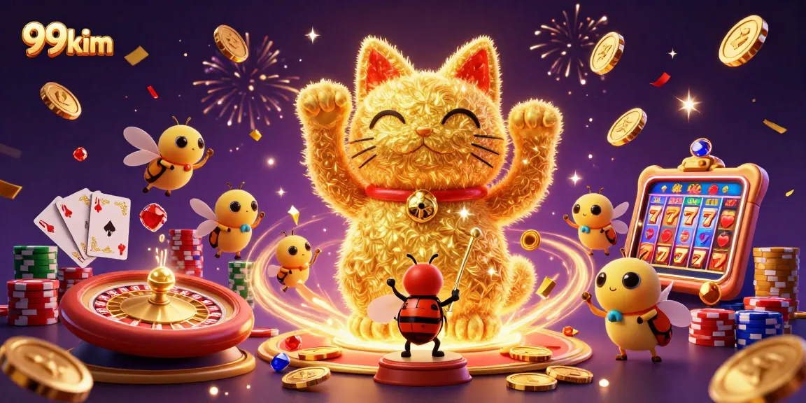 Experience winning moments at 99kim with vibrant casino adventures featuring the lucky cat symbol and dynamic games.