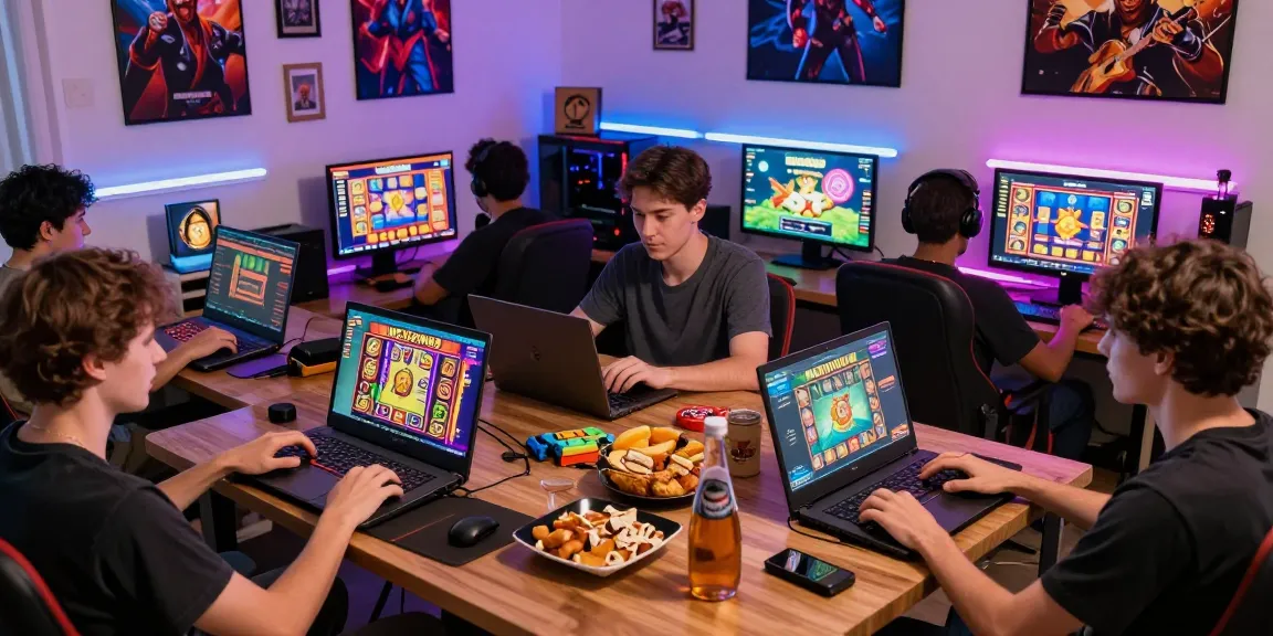 Pengguna bermain megawin88 slot di ruang game dengan suasana menyenangkan dan interaktif.