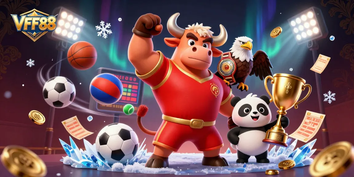 Bet on VFF88 for thrilling sports action with champions in a vibrant casino atmosphere.