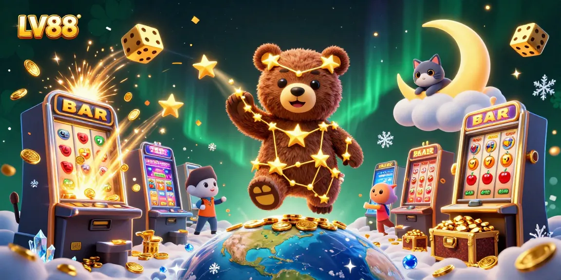 Win big at LV88 while exploring a vibrant and magical casino world filled with gold coins and gaming excitement.