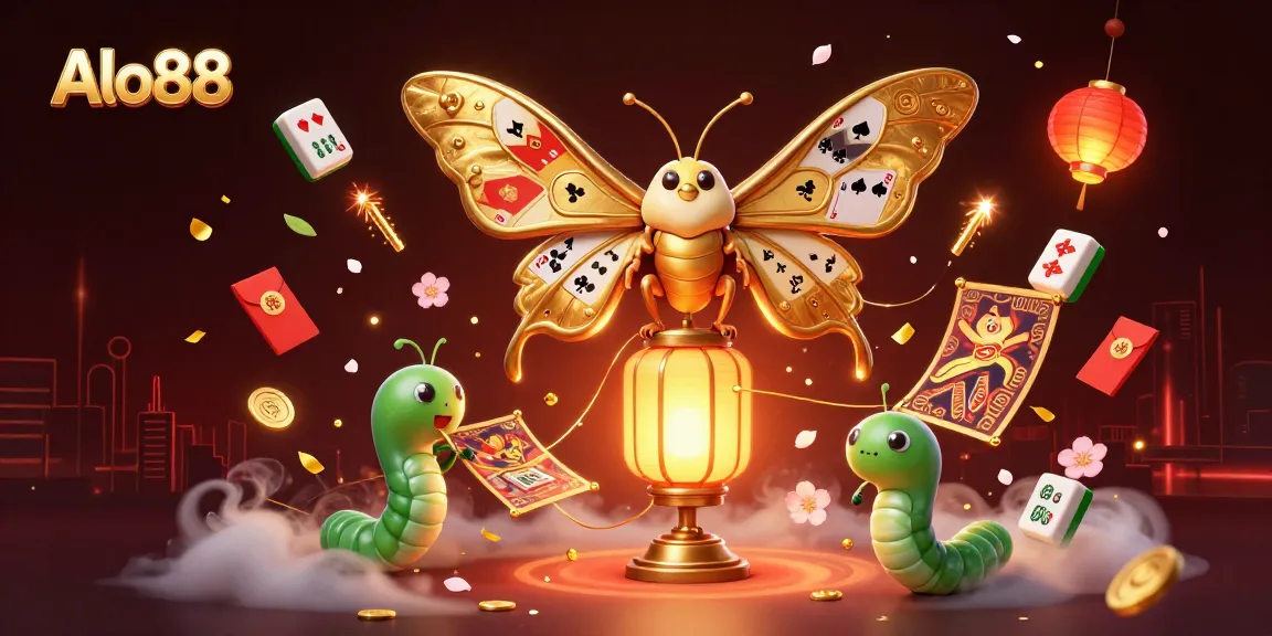 Alo88 reveals thrilling casino scenes with golden wings, fireworks, and vibrant celebrations.
