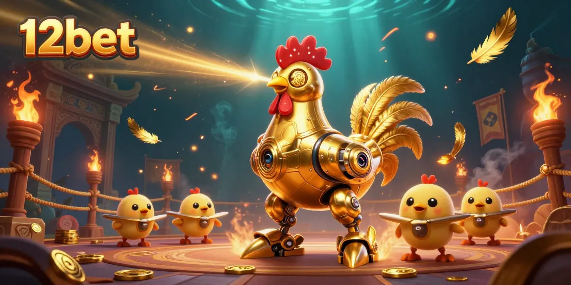 Engage with 12bet's high-stakes casino experience portrayed through vivid 3D characters and dynamic elements.