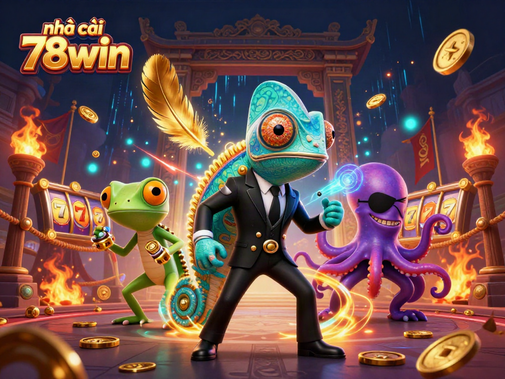 Engage with nhà cái 78win in an exciting slot adventure featuring dynamic 3D characters and vibrant casino elements.