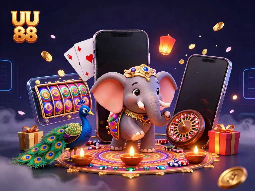 Experience the excitement of UU 88 with vibrant casino-themed visuals and dynamic game elements.