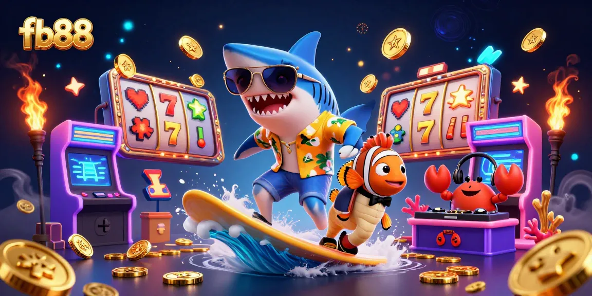 Engage in thrilling slot gameplay at fb88 while riding a wave of gold coins.