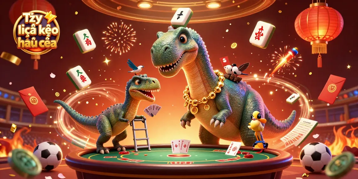 Engage in sports betting strategies with Tỷ lệ kèo nhà cái illustrated in a vibrant casino scene.