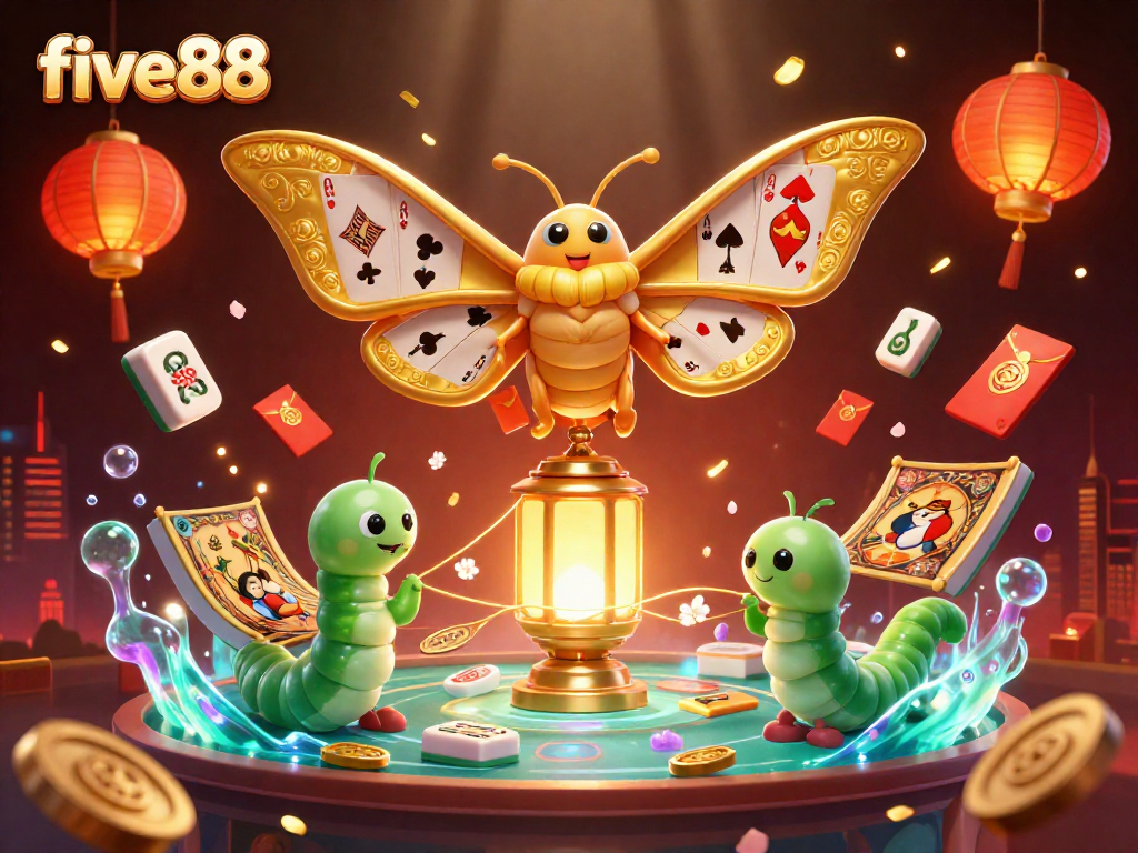 Experience thrilling five88 gameplay with immersive visuals like golden lanterns and vibrant casino scenes.