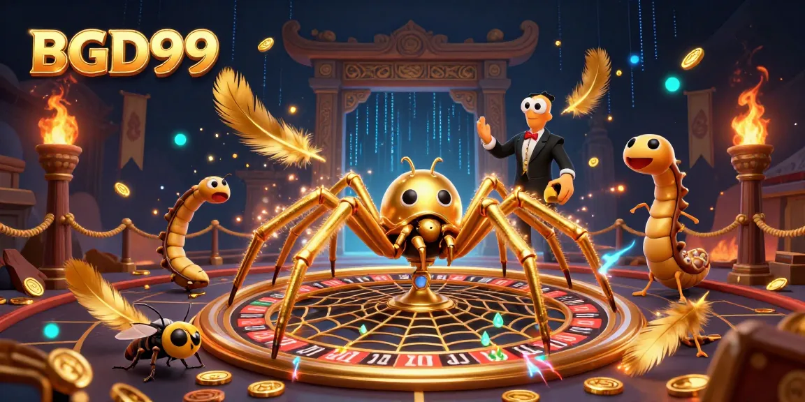 Experience thrilling bets with BGD99 as a golden spider weaves its roulette web