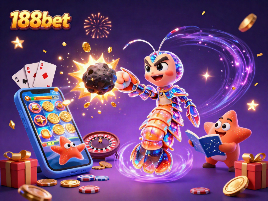 Experience exciting gameplay with 188bet's colorful slot games and animated rewards.