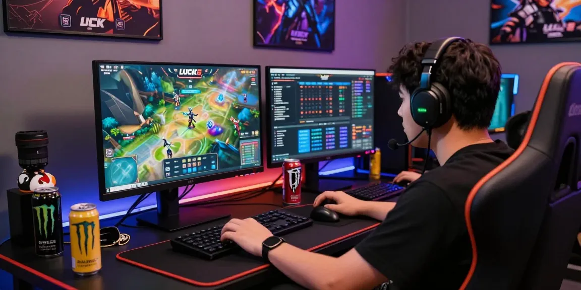 LUCK8 gaming experience with player focused on vibrant betting interface and energetic atmosphere.