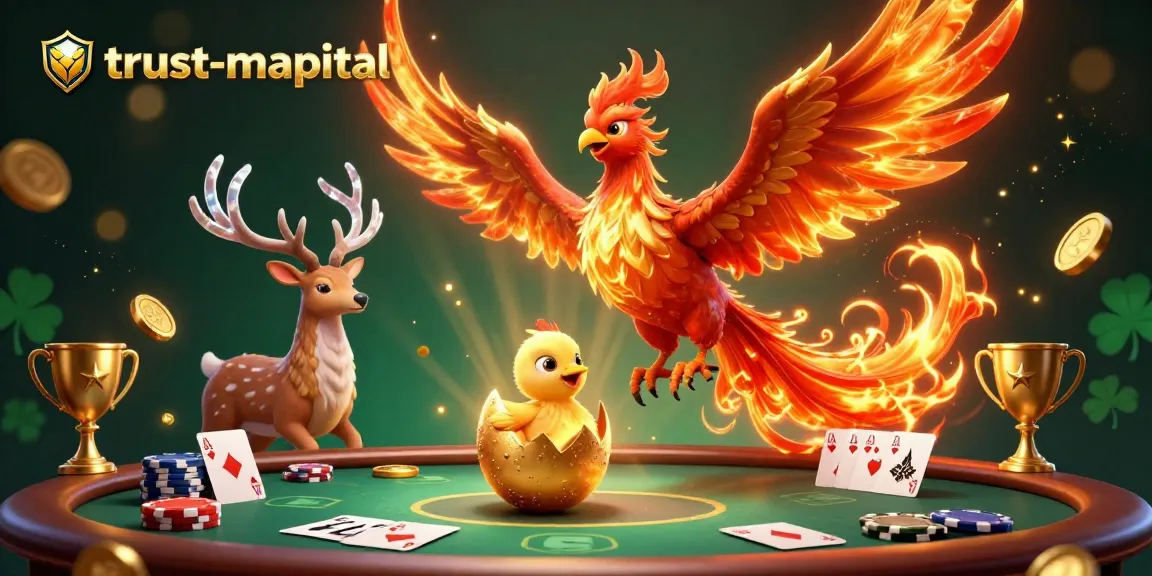 Engage in thrilling poker games with trust-m-capital, featuring vibrant illustrations of lively scenes.