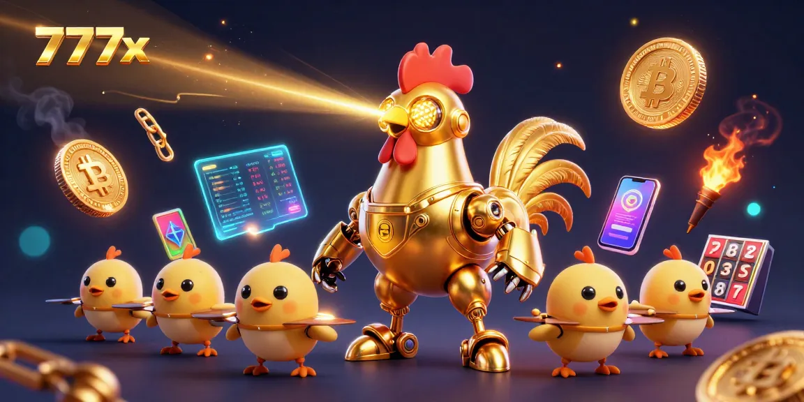 Engage with 777x for thrilling casino action featuring futuristic characters and vibrant gambling elements.