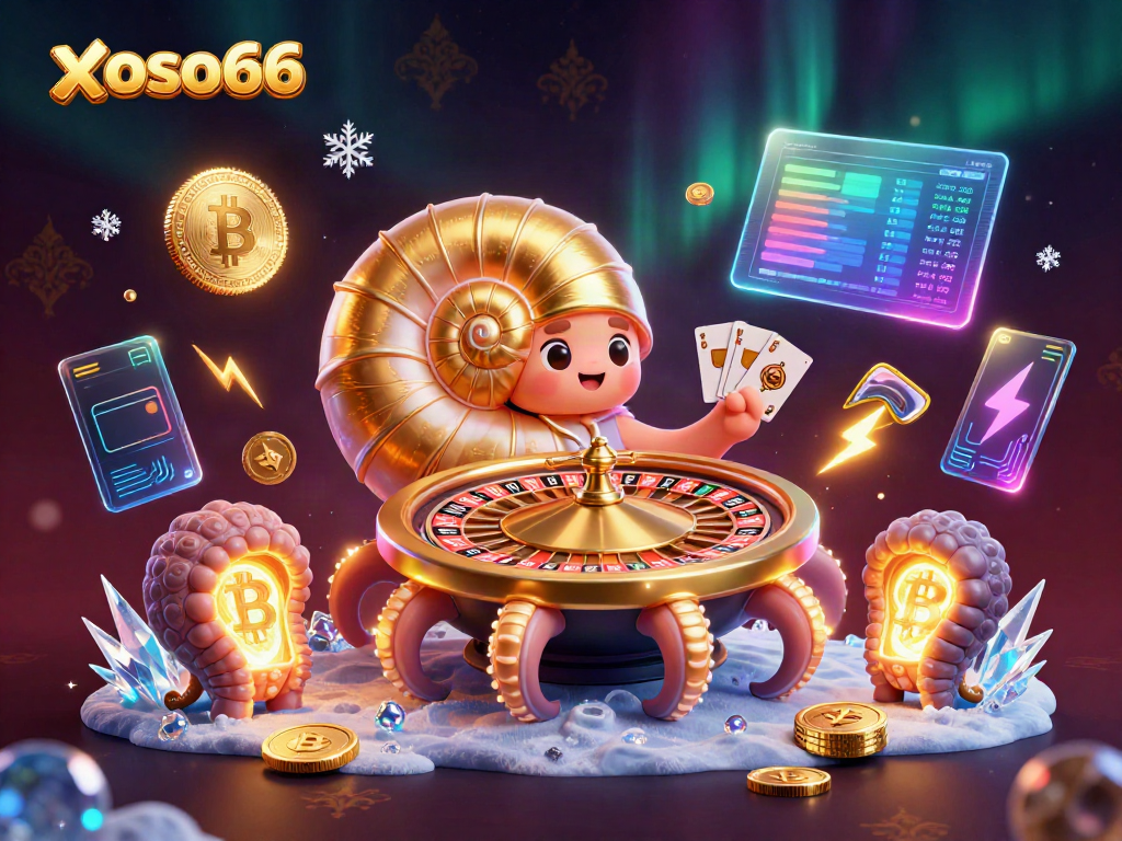 Experience exciting gaming action with xoso66's unique 3D casino scene full of vibrant elements.