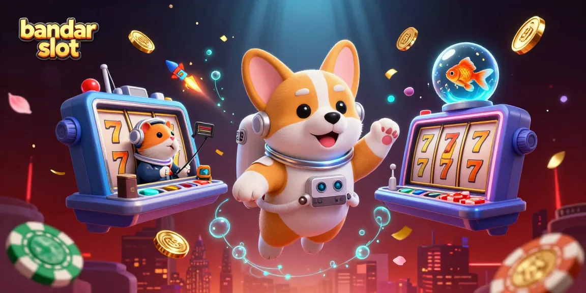 Engage with bandar slot entertainment featuring a playful astronaut corgi, enhancing your gaming experience.