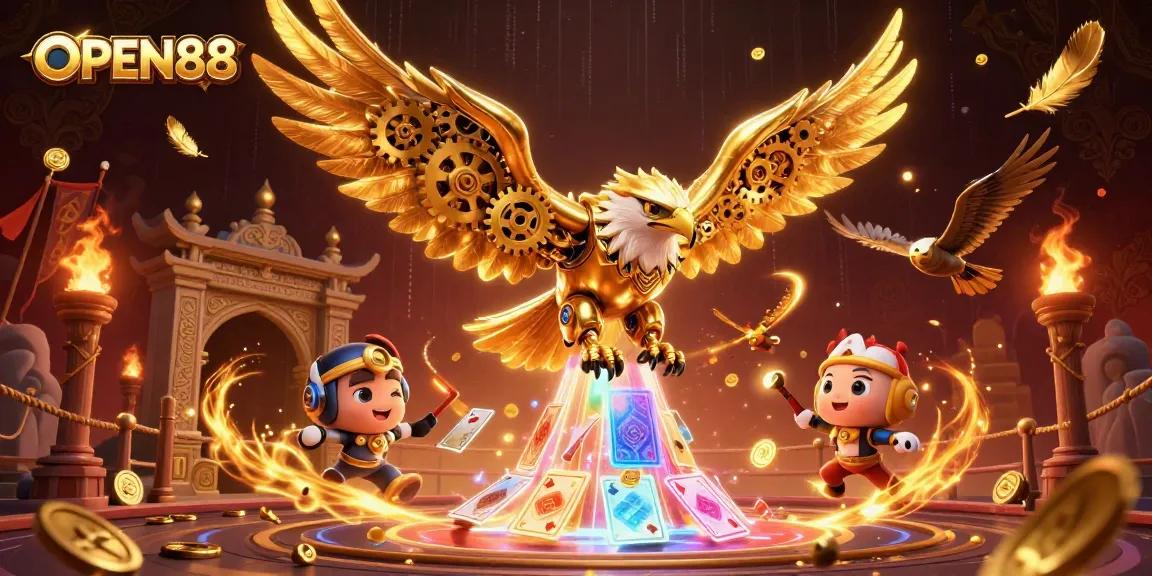 Experience dynamic gameplay at OPEN88 with holographic cards and vivid elements in action.