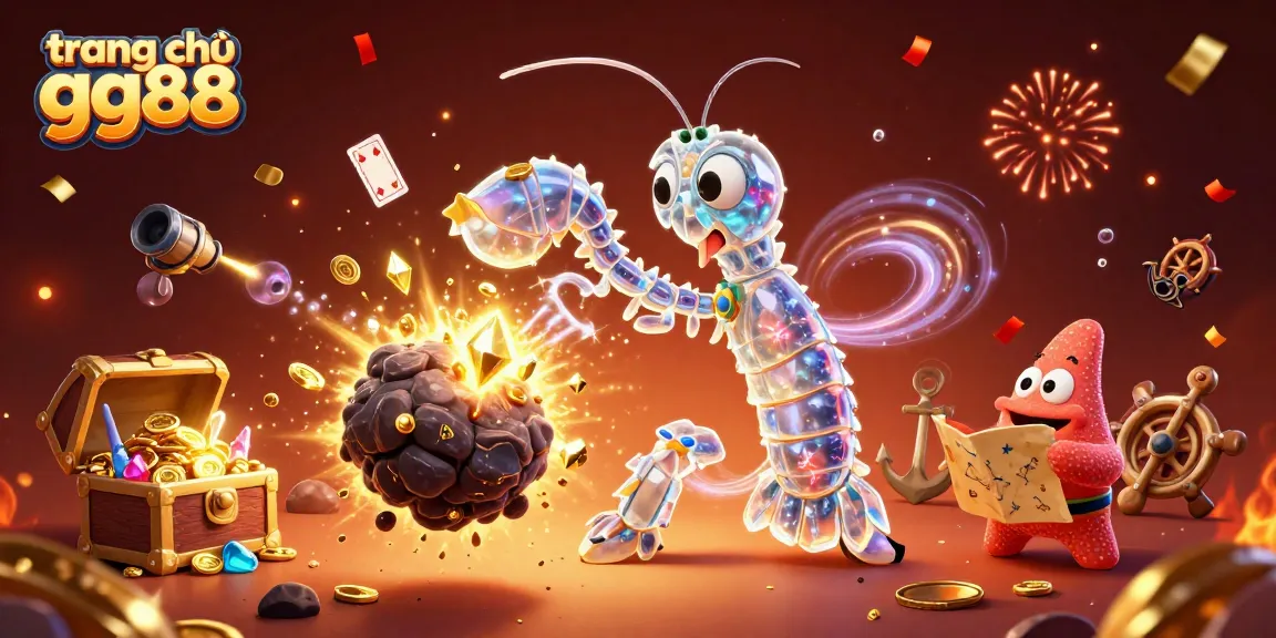 Experience the excitement of trang chủ gg88 with a vibrant 3D illustration showcasing underwater treasures and gaming elements.