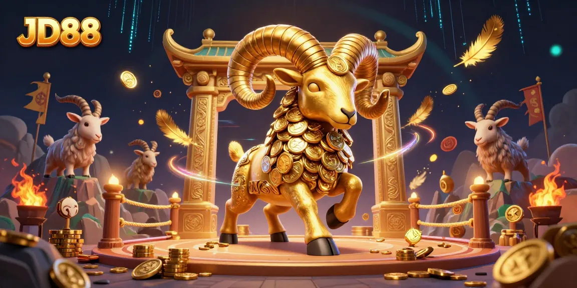 Witness the powerful JD88 ram charging through a golden gate amid dynamic casino elements.