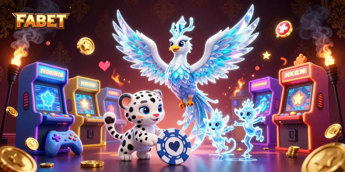 FABET creates an engaging casino experience featuring magical characters in a vibrant gaming scene.