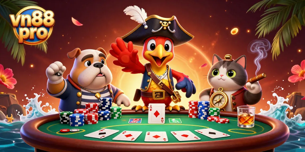 Engage with vn88 pro's thrilling gaming adventure at the poker table with dynamic characters.