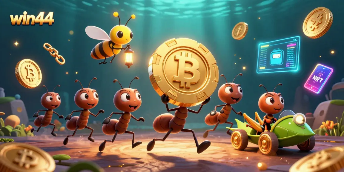 Experience thrilling online wager action with win44 as ants steal a giant golden chip.