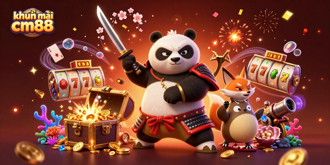 Experience thrilling khuyến mãi cm88 with a dynamic, colorful casino adventure including samurai panda and more!