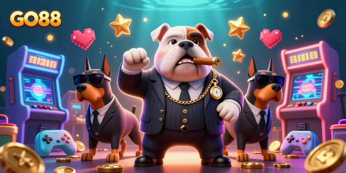 Experience the colorful GO88 gaming world with 3D cartoon characters and vibrant casino elements.