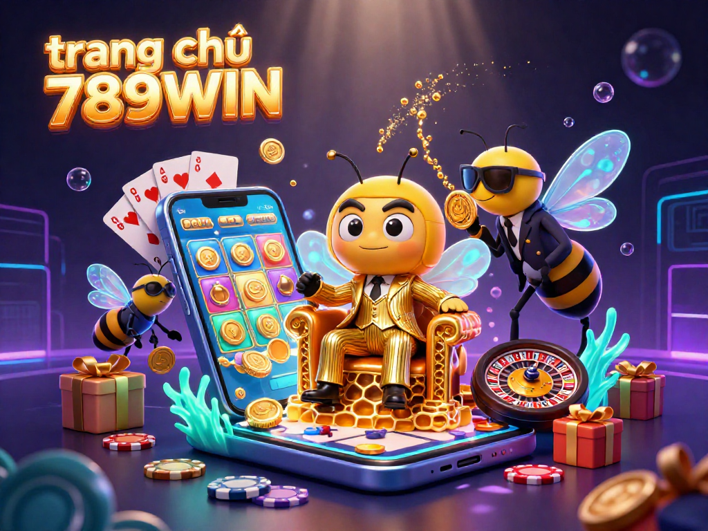 Engage with the interactive 3D scene from trang chủ 789WIN featuring a playful bumblebee mob boss.