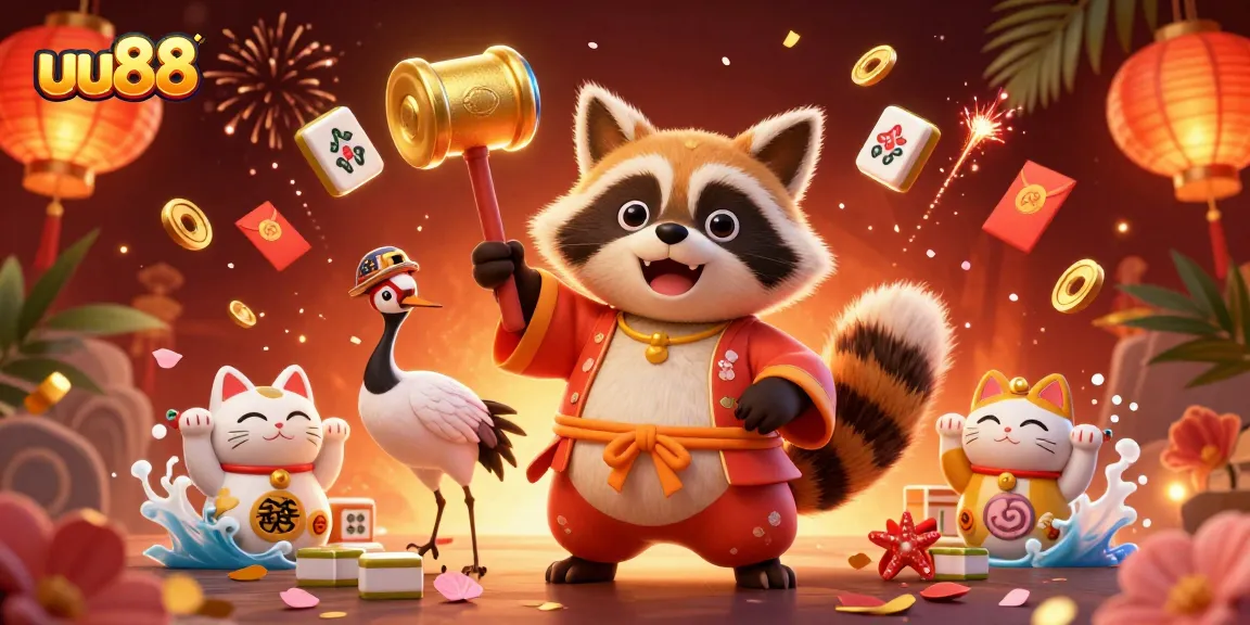 Win big with uu88 in this vibrant 3D casino scene highlighting luck and fortune!