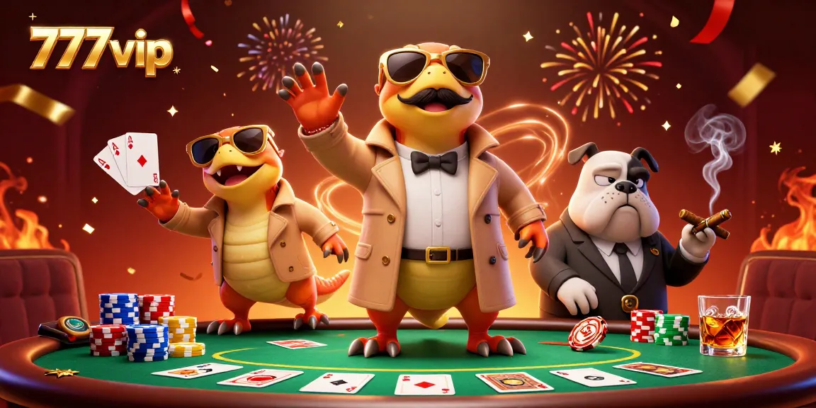 Raptors in a trench coat attempt to enter the 777vip casino, engaging in poker and fun.