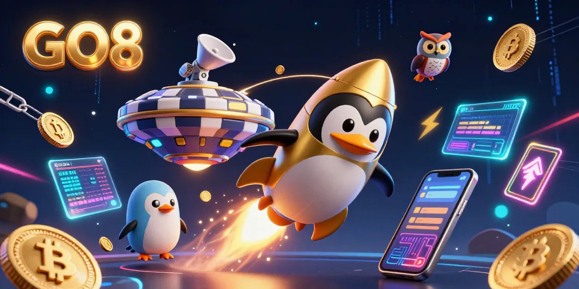 Win big with GO8 at our vibrant, dynamic casino space themed illustration showcasing exciting gaming elements.