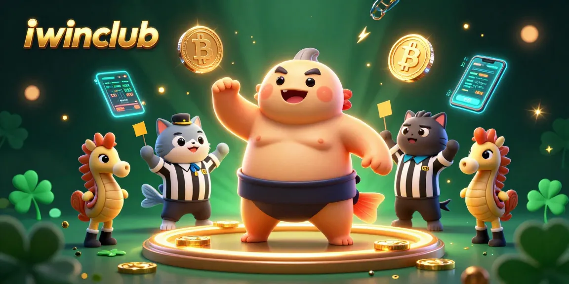 Experience high-stakes fun and vibrant games with iwinclub in this dynamic underwater casino scene.