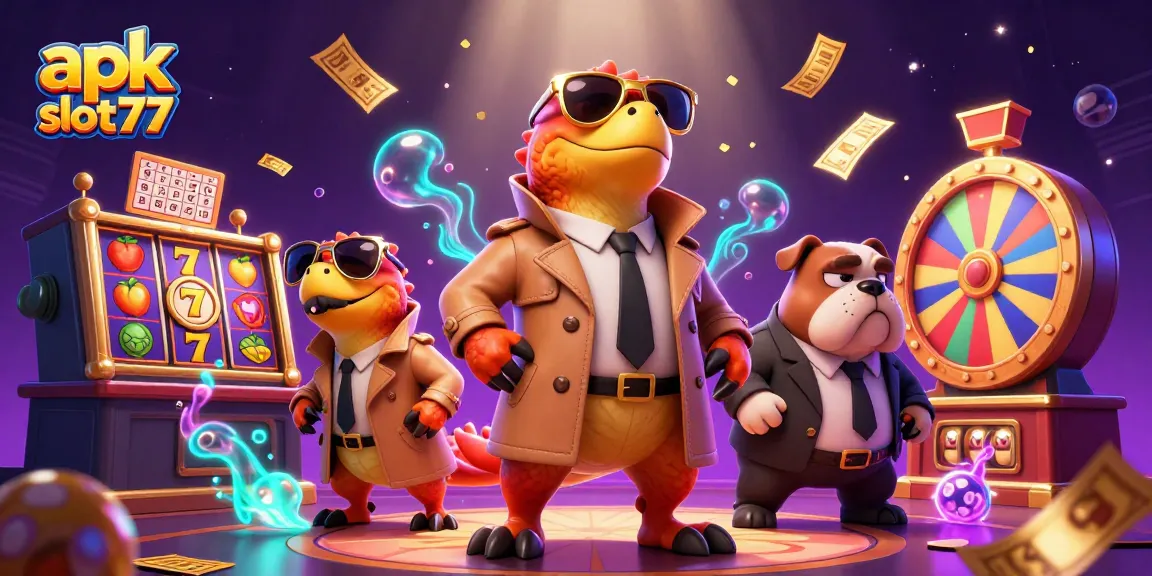 Experience thrilling wins with apk slot777 as three raptors attempt VIP entry at a casino.
