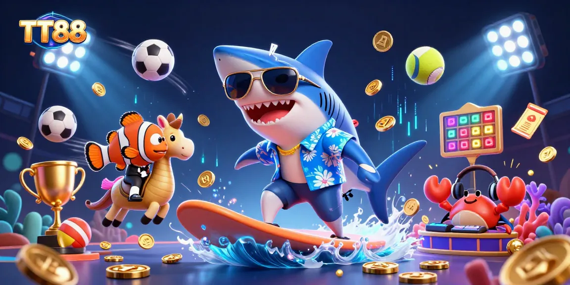 Experience exciting moments with TT88 through themed casino illustrations packed with vibrant detail.