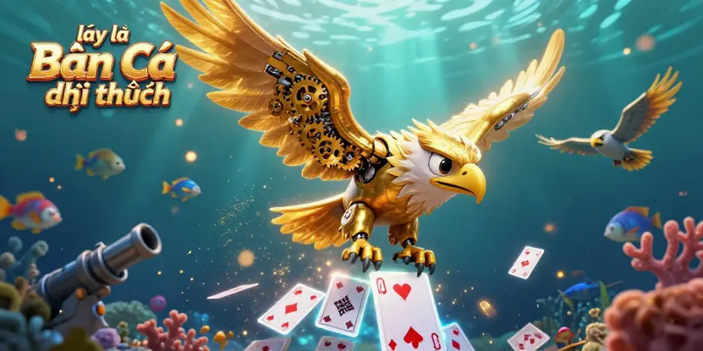 Experience the thrill of lại là Bắn cá đổi thưởng with an engaging underwater shooting game scene.