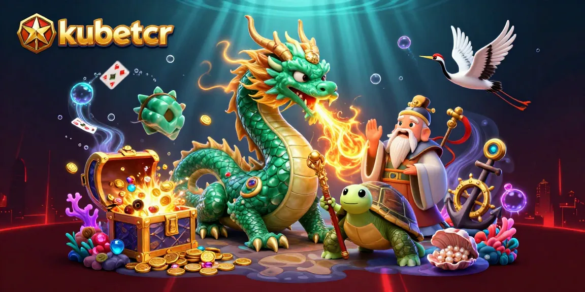 Experience thrilling bets at kubetcr with vibrant 3D casino scenes of dragon and lucky cranes.