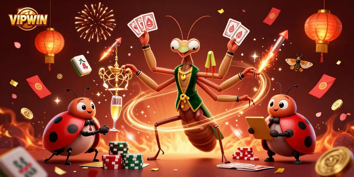 Get lucky with VIPWIN while the mantis card sharp dazzles with high-stakes action.