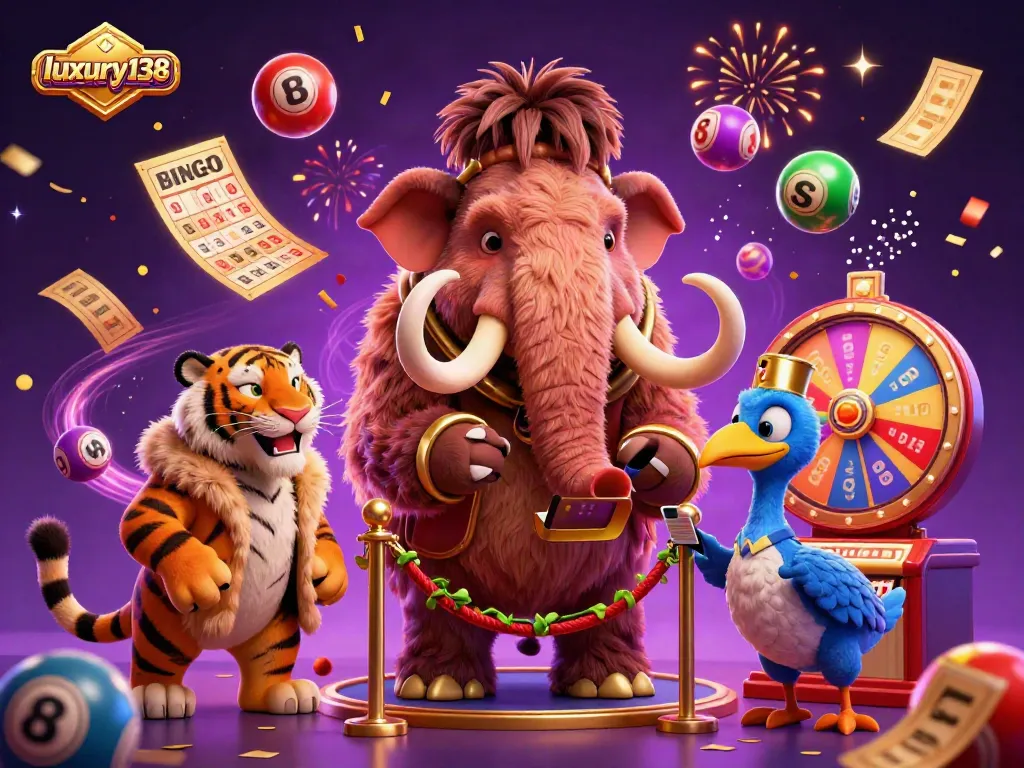 Experience the excitement of luxury138's vibrant casino atmosphere with dynamic visual elements.