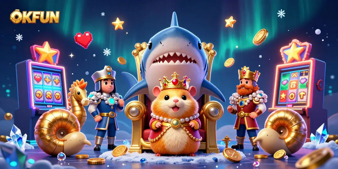Experience thrilling slots and casino excitement with OKFUN's colorful 3D characters and dynamic gameplay elements.