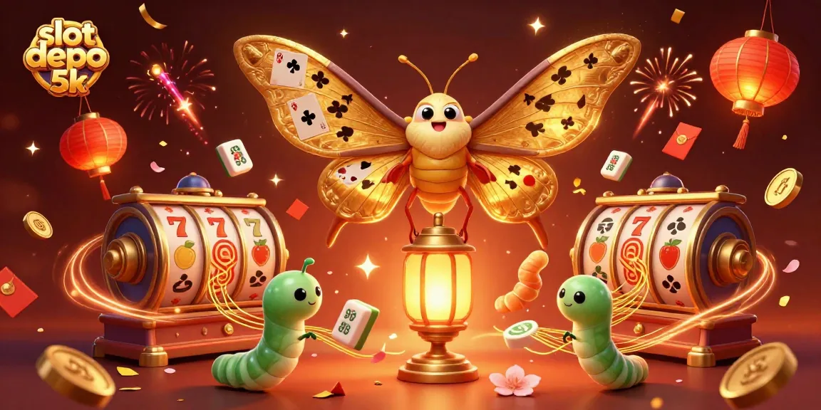 Experience thrilling gameplay with slot depo 5k, showcasing vibrant casino elements and a magical atmosphere.