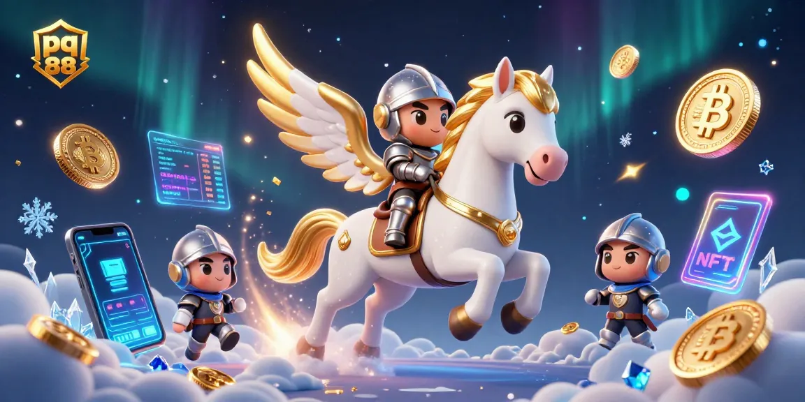 Experience the excitement of pq 88 with vibrant casino-themed illustration showcasing animated characters and crypto elements.