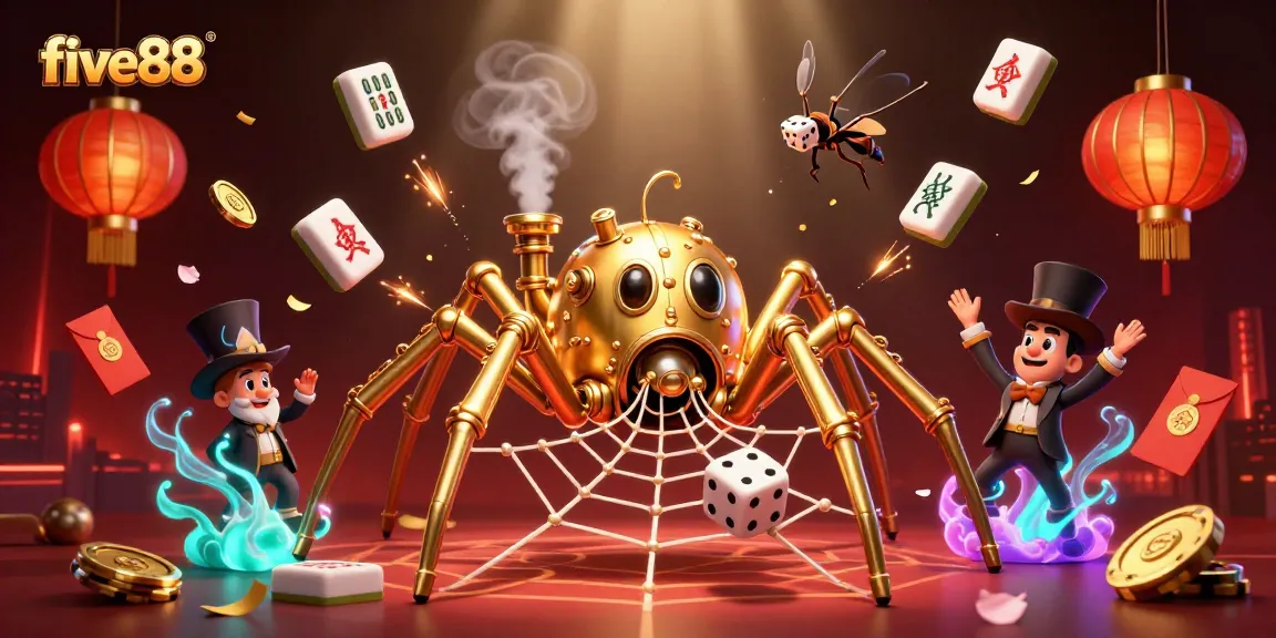 Engaging five88 themed illustration featuring steampunk characters and dynamic casino elements.
