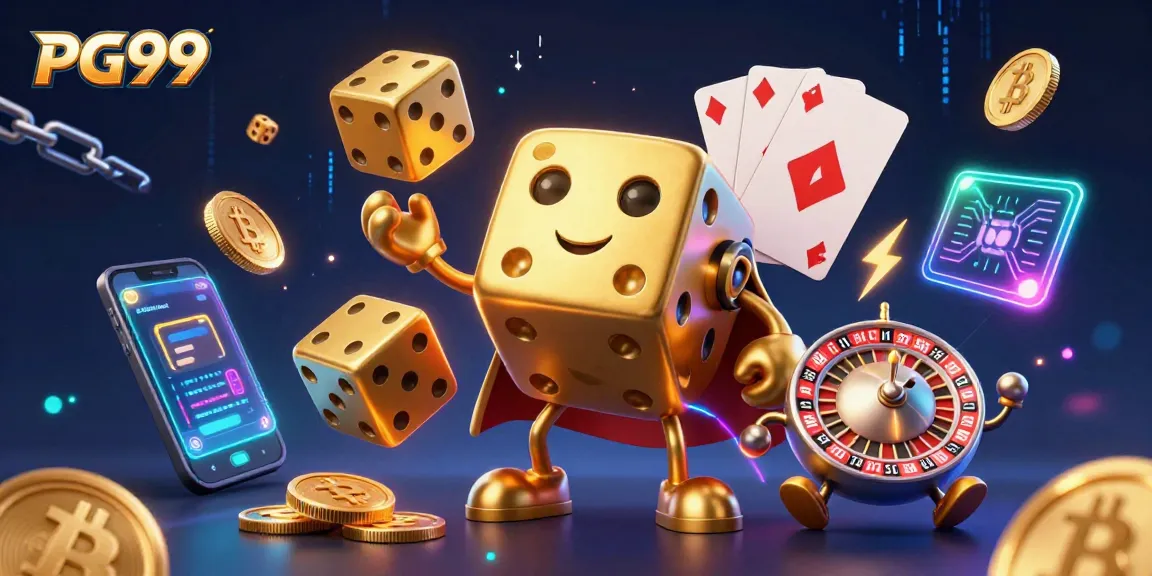 Join PG99 for a thrilling gaming adventure with dynamic casino elements and lively characters.