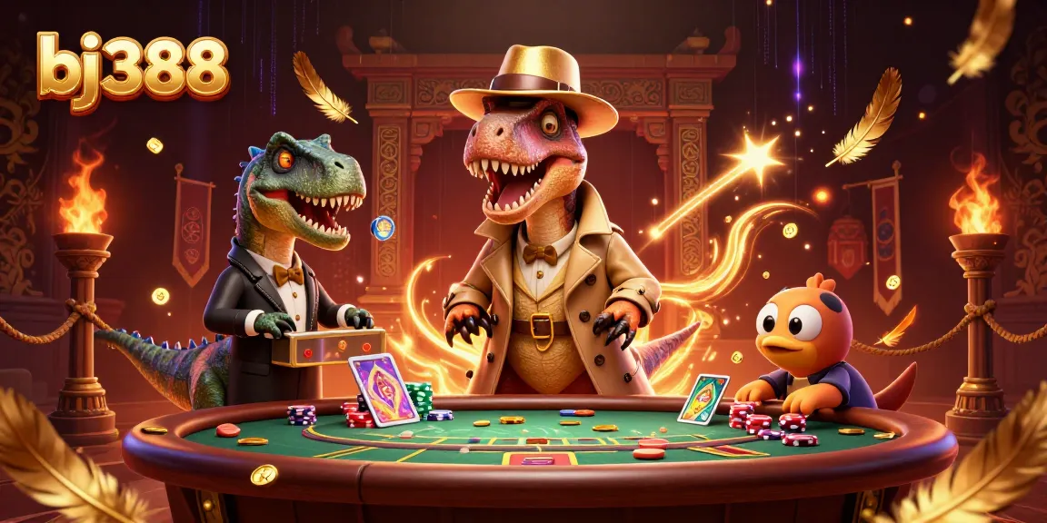 Join the thrill at bj388 with a velociraptor card counter, stegosaurus pit boss, and compy pickpocket in a casino.