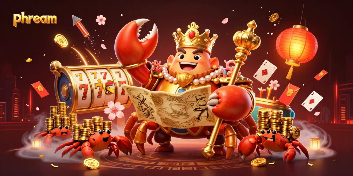 Win big at PHDREAM with vibrant slots and gaming excitement illustrated in a dynamic 3D scene