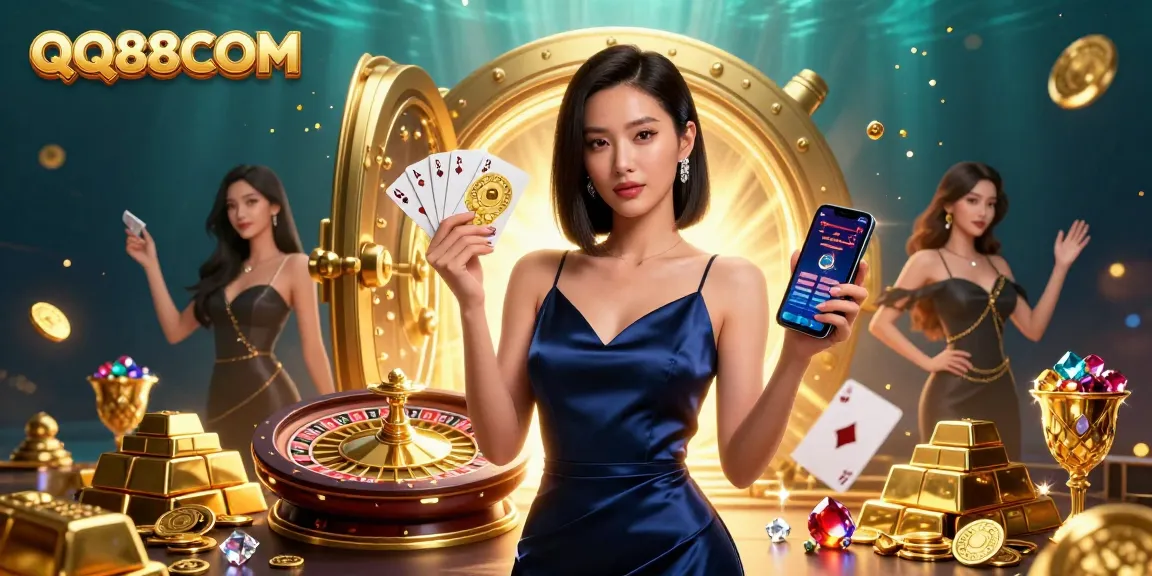 Experience exciting gaming with QQ88COM in an ultra-detailed 3D casino environment.