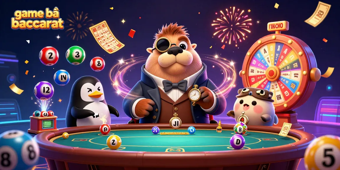 Engage in game bài baccarat with exciting underwater action featuring a walrus, penguin dealer, and a pufferfish!