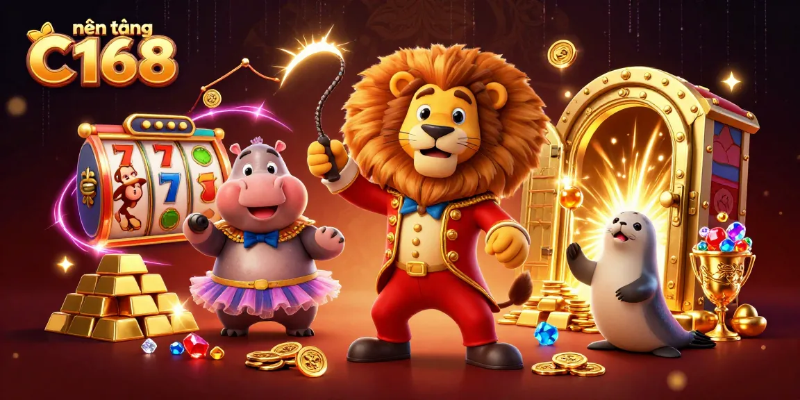 Engage with the vibrant world of nền tảng C168 featuring lively characters and immersive casino elements.
