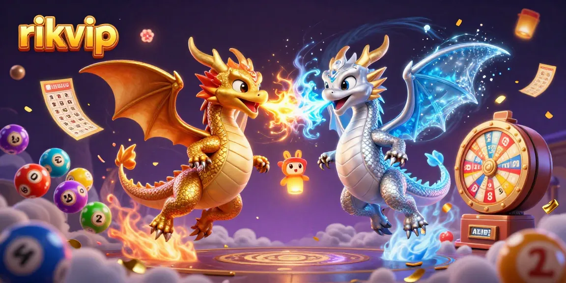 Engage with rikvip's thrilling gaming world featuring vibrant dragons and dynamic lottery elements.
